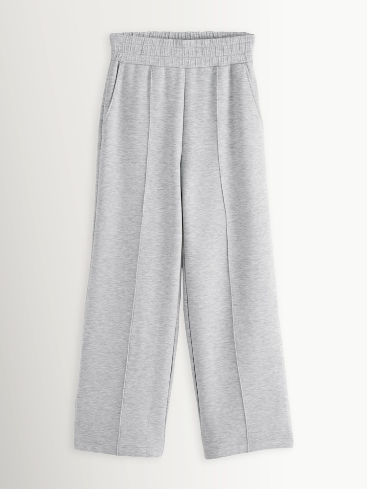 Varley Light Grey Marl The Wide Leg Doublesoft Joggers 30" - Image 1 of 1 Varley Light Grey Marl The Wide Leg Doublesoft Joggers 30" - Image 1 of 1