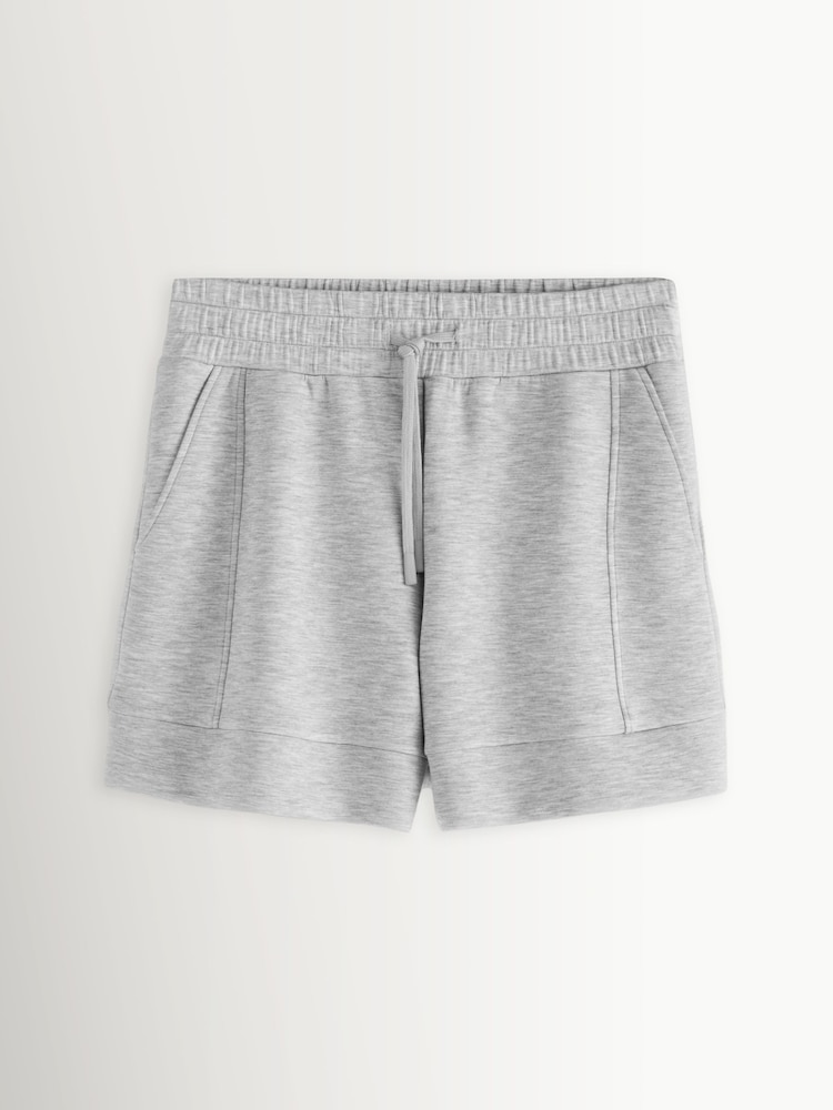 Varley Light Grey Marl Atrium High Waisted Shorts 4.5" - Image 6 of 6