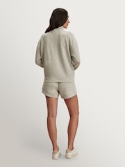Varley Grey Arlene Doublesoft Zip Through Sweat Top - Image 3 of 5