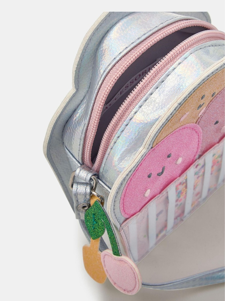 Angels By Accessorize Silver Girls Ice Cream Sundae Bag - Image 2 of 2