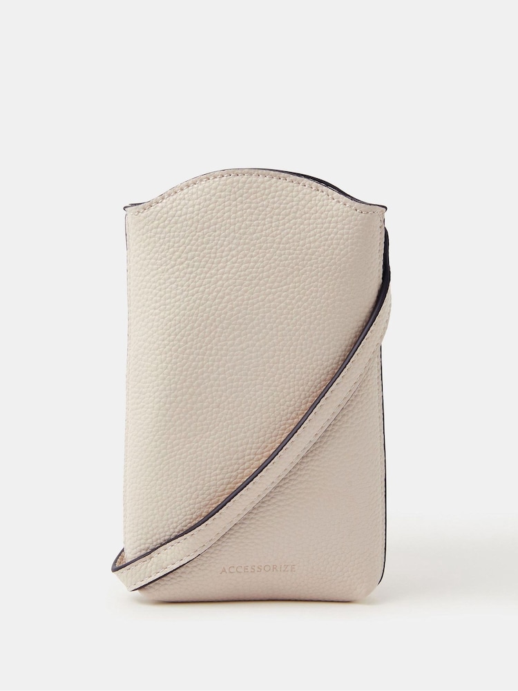 Accessorize Cream Pouch Phone Bag - Image 1 of 2