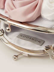 Monsoon White Rosette Clip Frame Bag - Image 3 of 4