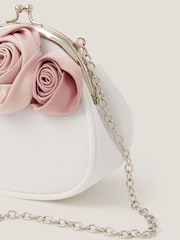 Monsoon White Rosette Clip Frame Bag - Image 4 of 4