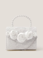 Monsoon Cream Rosette Pearl Mini Bag - Image 1 of 4