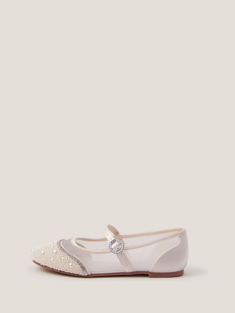 Monsoon Pearl Mesh Ballet Flats - Imagem 3 de 3 Monsoon Pearl Mesh Ballet Flats - Imagem 3 de 3