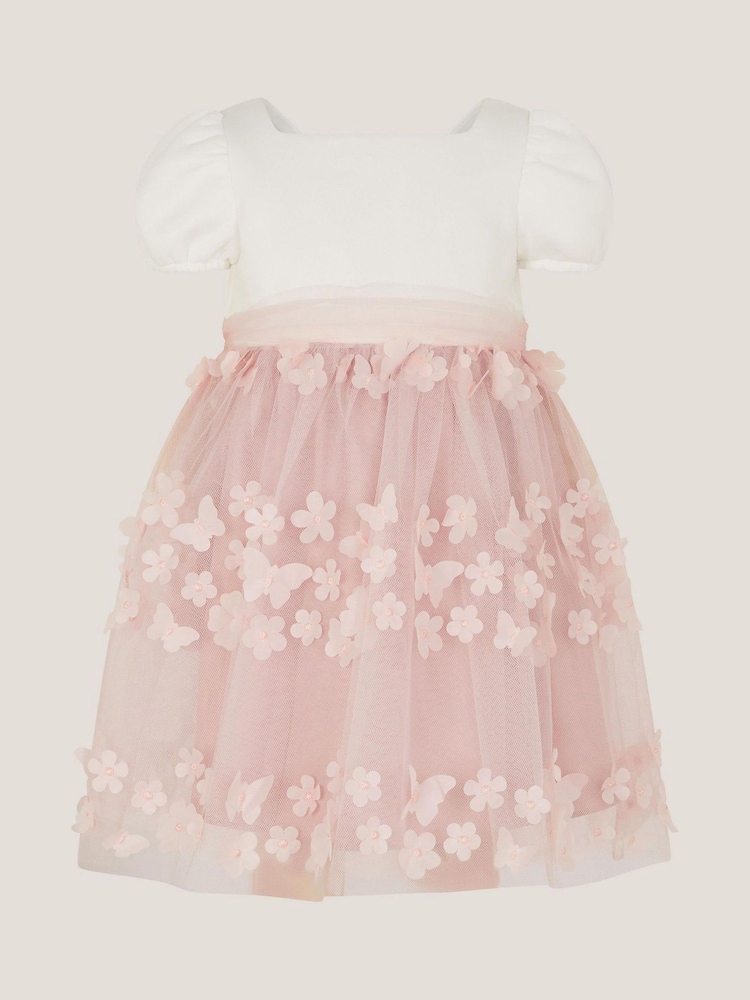 Monsoon Baby Laura Appliqué Flower Scuba Dress - صورة 1 من 3