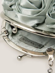 Monsoon Green Rose Satin Clip Frame Bag - Image 4 of 4