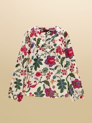Joules Elodie White Floral Popover Blouse - Image 6 of 6