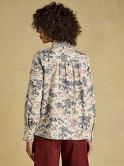 Joules Harriet Multi Toile Tie Neck Blouse - Image 2 of 7
