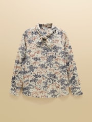 Joules Harriet Multi Toile Tie Neck Blouse - Image 7 of 7