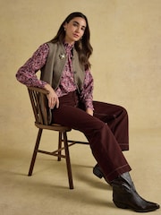 Joules Amber Pink Floral Tie Blouse - Image 3 of 9