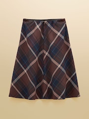 Joules Avery Navy Check Short Panel Skirt - Image 7 of 7