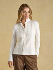 Felicity White Lace Insert Jersey Shirt - Image 1 of 6