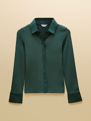 Joules Forest Green Cotton Rich Long Sleeve Ribbed Jersey Shirt - Image 7 of 7