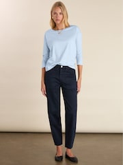 Baukjen Blue Amelia Barrel Leg Cargo Trousers - Image 2 of 5