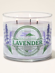 Bath & Body Works Lavender 3 Wick Candle 411g - Image 1 of 2