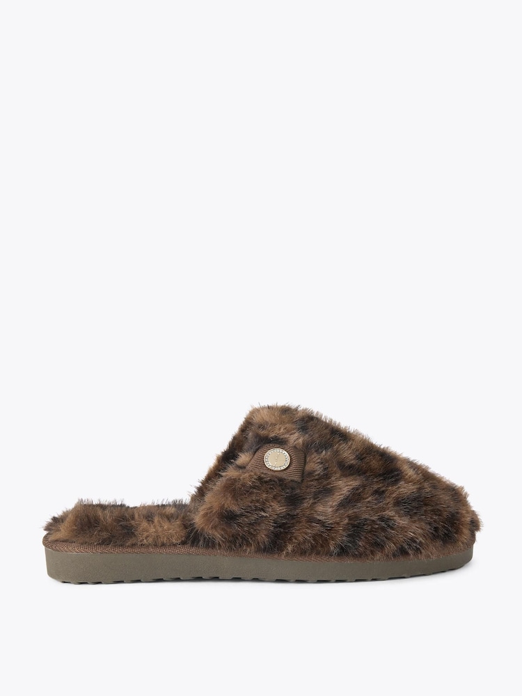 Carvela Brown JACKPOT FUR Slippers - Image 1 of 4 Carvela Brown JACKPOT FUR Slippers - Image 1 of 4