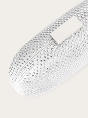 Carvela Silver Pietra Hard Clutch Bag - Image 4 of 5