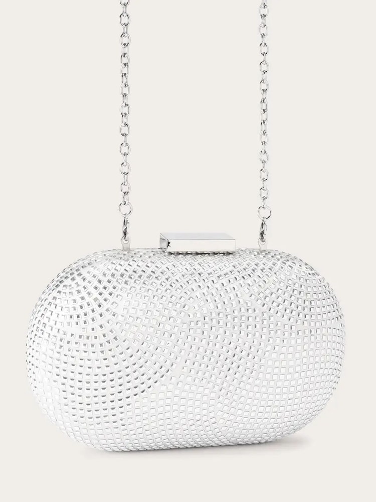 Carvela Silver Pietra Hard Clutch Bag - Image 5 of 5