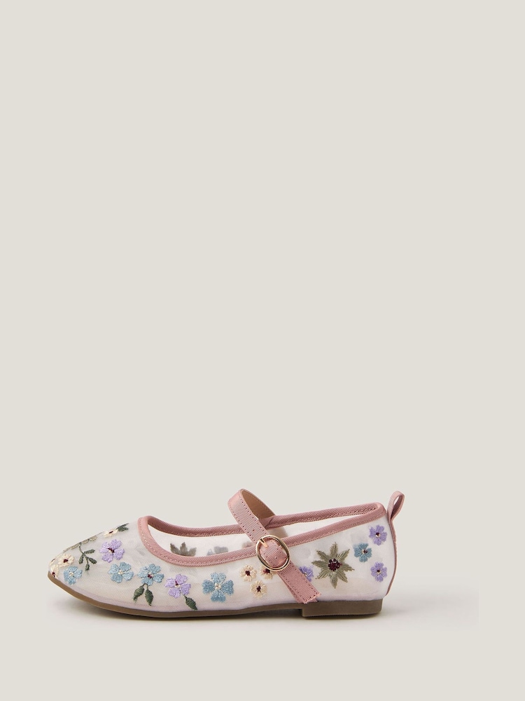 Monsoon Floral Embroidered Ballerina Flats - תמונה 3 מתוך 3 Monsoon Floral Embroidered Ballerina Flats - תמונה 3 מתוך 3