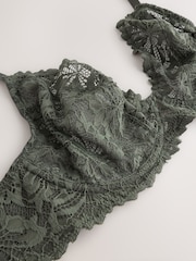 Green DD+ Non Padded Plunge Lace Ultimate Comfort  Bra - Image 8 of 8