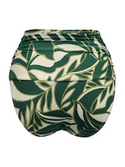 Pour Moi Ivory/Green Tropical High Waist Samoa Bikini Bottoms - Image 4 of 4