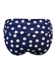 Pour Moi Navy/White Roll Top Santa Monica Bikini Bottoms - Image 4 of 4