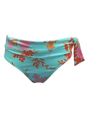 Pour Moi Blue Roll Top Heatwave Bikini Bottoms - Image 3 of 4