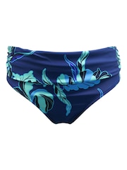 Pour Moi Navy Roll Top Palermo Bikini Bottoms - Image 3 of 4
