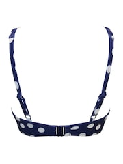 Pour Moi Navy/White Non Padded Underwired Santa Monica Bikini Top - Image 4 of 4