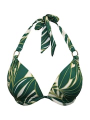 Pour Moi Ivory/Green Tropical Padded Samoa Bikini Top - Image 3 of 4