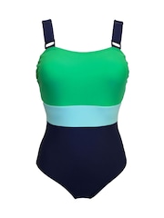 მუქი ლურჯი/green - Pour Moi Palm Springs-ის ფერადი ბლოკების მუცლის კონტროლის საცურაო კოსტუმი - სურათი 3 4-დან