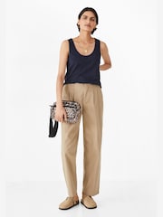 Hush Blue Cotton Slub Tank Top - Image 2 of 3