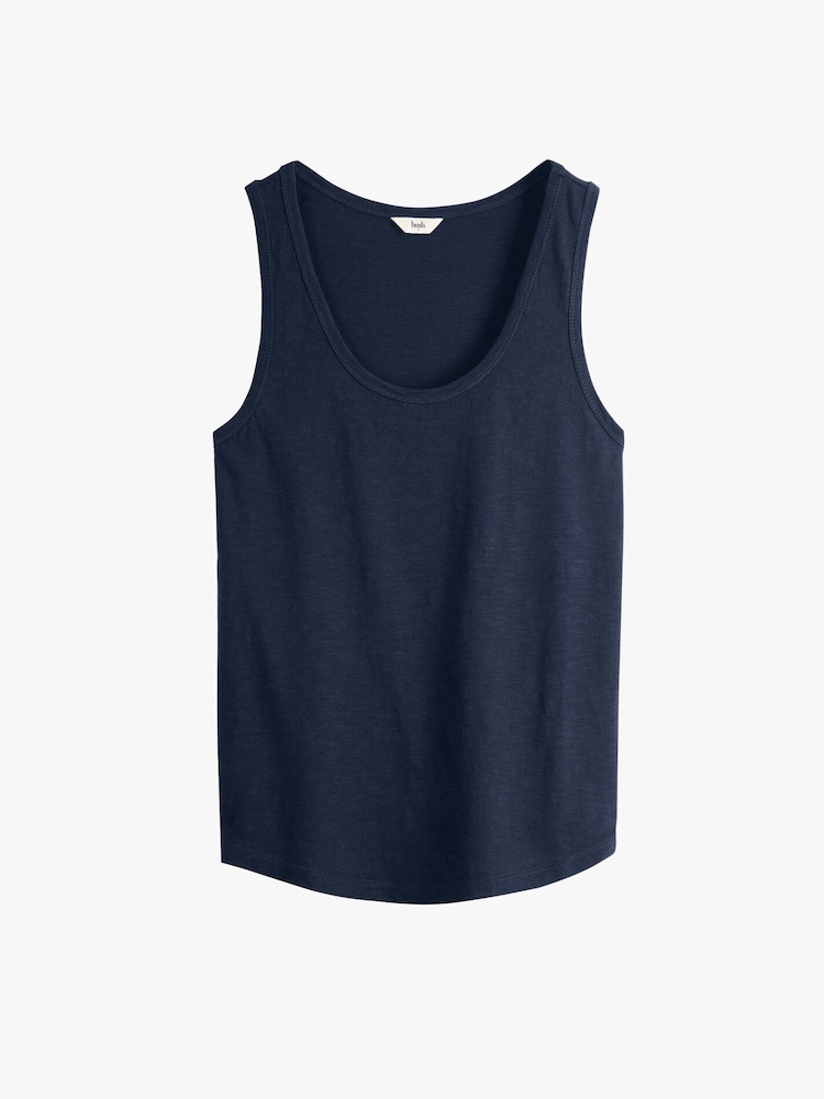 Hush Blue Cotton Slub Tank Top - Image 3 of 3