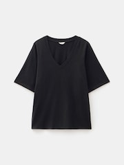 Hush Black Reece V-Neck Drapey T-Shirt - Image 5 of 5