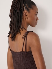 Hush Leni Shirred Linen Beach Dress - صورة 5 من 6