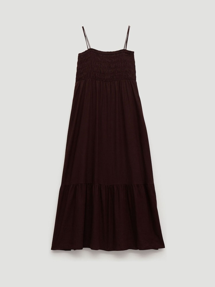 Hush Leni Shirred Linen Beach Dress - صورة 6 من 6