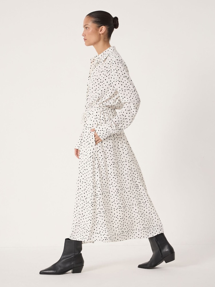 Hush Rosey Midi Polkadot Skjortekjole - Bilde 2 av 6