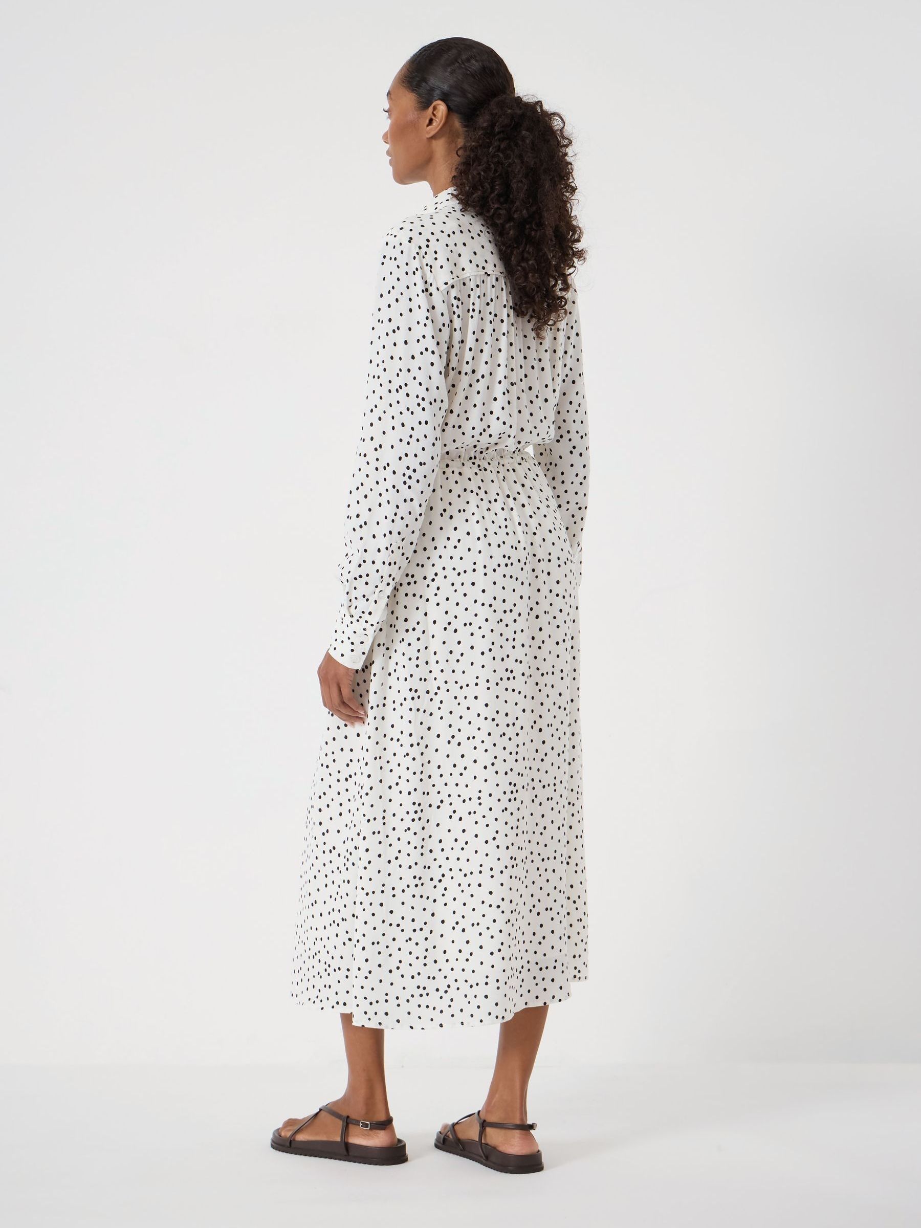 Buy Hush White Rosey Polka Dot Midi Shirt Dress from Next USA