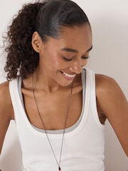 Hush White Scoop Neck Ribbed Vest - Image 4 of 5