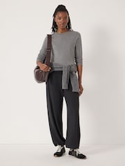 Hush Black Amelia Bubble Hem Trousers - Image 2 of 5