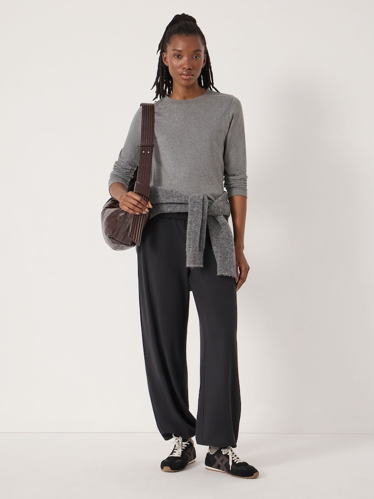 Hush Black Amelia Bubble Hem Trousers - Image 2 of 5