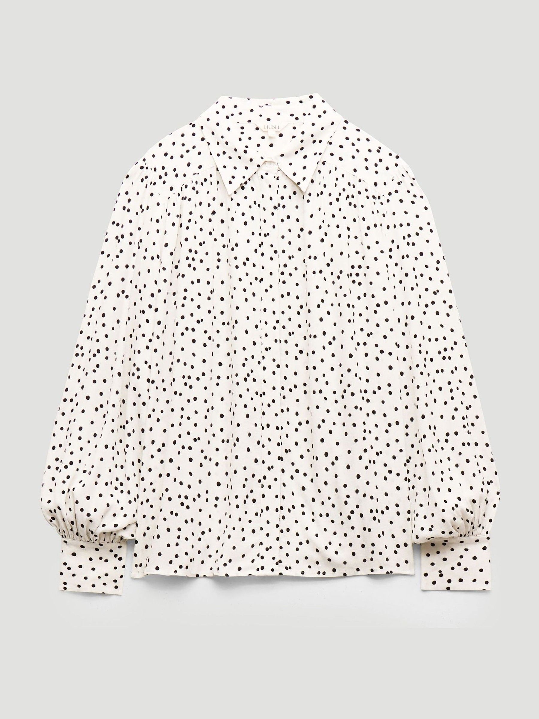 Buy Hush White Sigrid Polka Dot Long Sleeve Shirt from Next USA