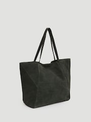 Hush Green Saffie Suede Panel Tote Bag - Image 2 of 6