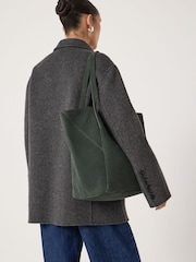 Hush Green Saffie Suede Panel Tote Bag - Image 6 of 6