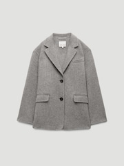 Hush Grey Pure Wool Double Faced Blazer - Image 5 of 5