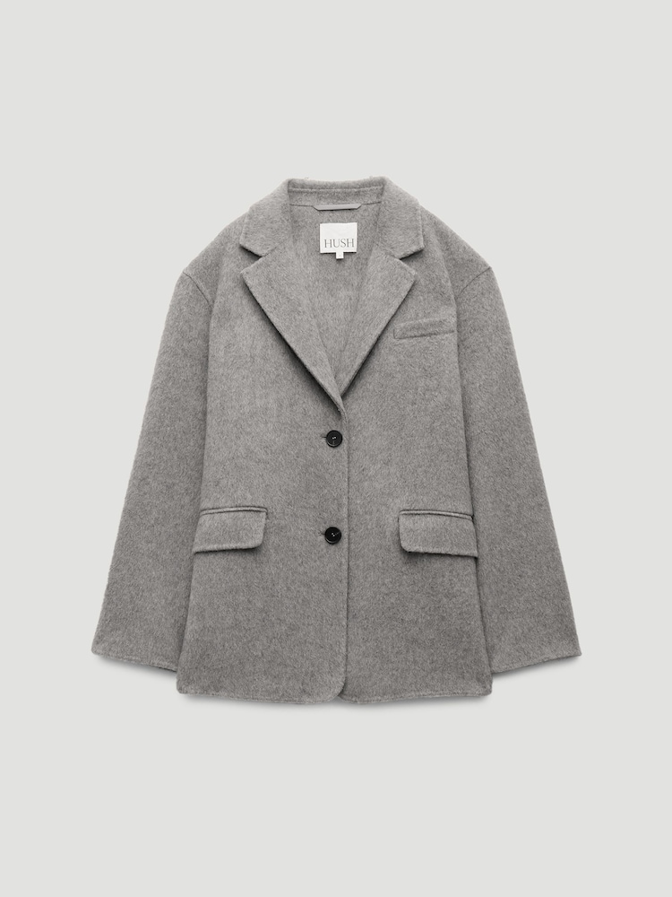Hush Grey Pure Wool Double Faced Blazer - Image 5 of 5