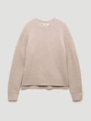 Hush Natural Mira Merino Wool Detachable Roll Neck Jumper - Image 5 of 5