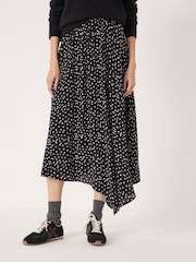Hush Black Cesca Polka Dot Asymmetric Skirt - Image 1 of 6