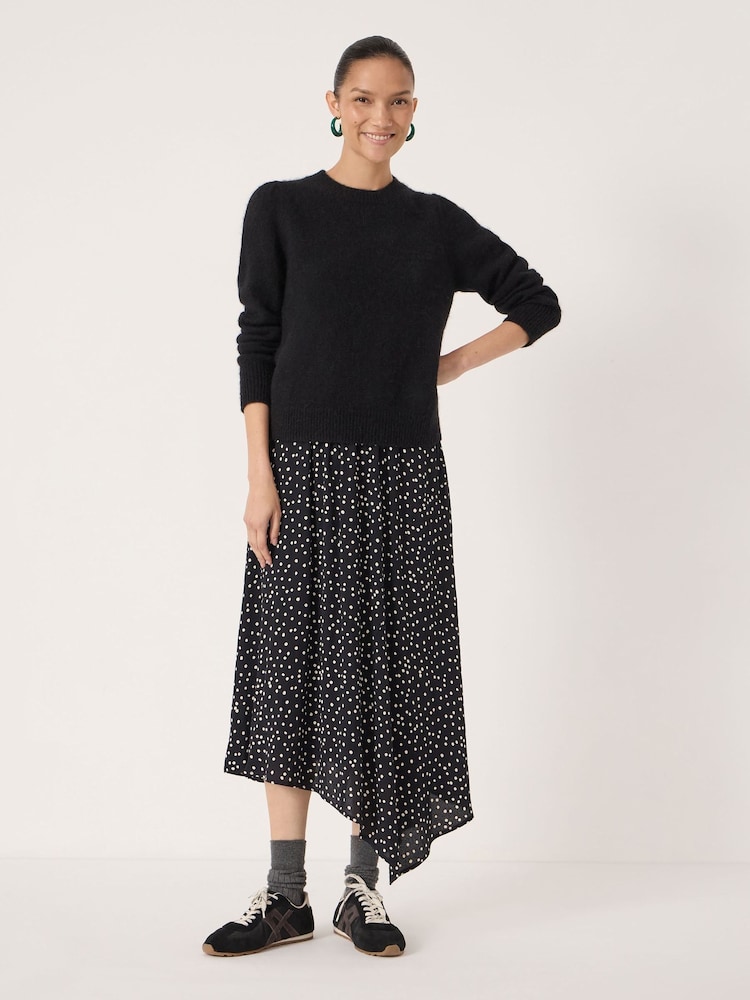 Hush Black Cesca Polka Dot Asymmetric Skirt - Image 2 of 6 Hush Black Cesca Polka Dot Asymmetric Skirt - Image 2 of 6